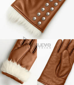 Guantes de Motocicleta de Cuero Reflectantes de Seguridad, Alta Visibilidad para Conducción Nocturna, Equipo de Protección para Carreras, Logotipo Personalizado de Fábrica - Product Image 5