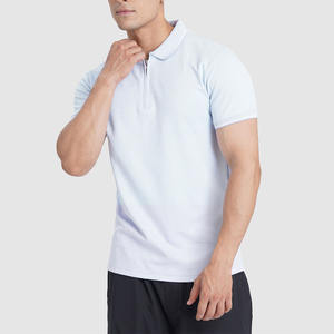 Nuevo Diseño de Camiseta Polo Personalizada para Hombre en Venta, Hecha en Pakistán, Camiseta Polo Degradada para Hombre, Diseño de Cuello con Cremallera Azul Claro, Ropa Casual - Product Image 1