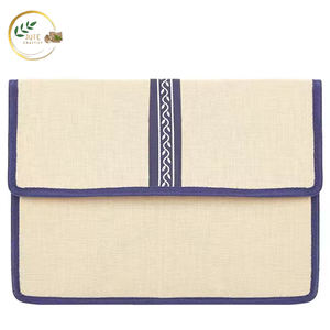 Decorative Jute <b>File</b> Bag – Stylish Natural Fiber Document Holder for Office and Business Presentation - Product Image 2