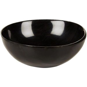 Minimalist <b>Black</b> <b>Polished</b> Horn Bowl <b>Polished</b> Finish Dishwasher Safe Home Serving Bowl Food Safe Tableware Home Decor - Product Image 1