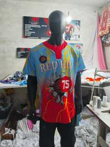 Long Mission Custom Basketball Jersey Men's <b>Red</b> <b>Hot</b> 75 Sublimated Print Quick Dry Short Sleeve Regular Fit All Seasons Apparel - Product Image 1