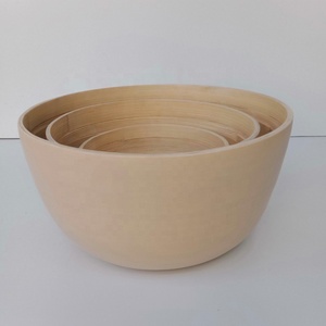 Meilleure vente bol à salade en bambou filé de belle couleur en gros du Vietnam pour la vaisselle de restaurant bon prix - Product Image 4