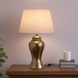 Tropical <b>Pineapple</b> Metal Table Lamp with Black Fabric Shade Gold Finish Textured Base Decorative Accent <b>Lighting</b> - Product Image 4