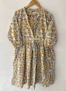 Elegante Vestido de Algodón para Mujer, Dulce, Estiloso, Suave, Cómodo, Transpirable, con Volantes, Largo hasta la Rodilla, para Oficina, Universidad, Uso Diario Informal - Product Image 6