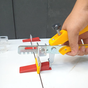 Red Tile <b>Spacers</b> with White Clips for Edge Protection and Leveling, Self-Adhesive, Minimalist Design, Easy Installation - Product Image 6