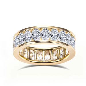 Anillo de Oro Amarillo con Diamante Corte Brillante Redondo, Clásico para Boda, Color G, Piedra Cultivada en Laboratorio - Product Image 1