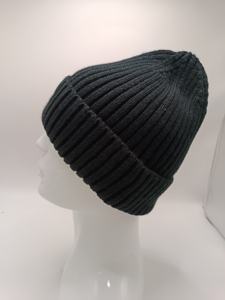 Black Knit Beanie Hat with Embroidery Logo Unisex <b>Winter</b> <b>Cap</b> Casual Style for Adults 56-58CM Head Circumference - Product Image 3