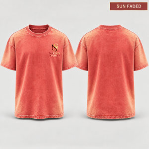 เสื้อยืด NAVISTA SPORTS ทรงปกติสำหรับผู้ชาย ผ้าฝ้าย 100% คอกลม สไตล์สตรีทแวร์ พิมพ์ลายซิลค์สกรีนด้านหน้าแบบ Acid Wash ระบายอากาศได้ดี แขนสั้น - Product Image 2