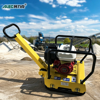 Compacteur à plaque portatif à essence pour le pavage routier/aménagement paysager, vitesse 4-18 m/min, outil de compactage robuste