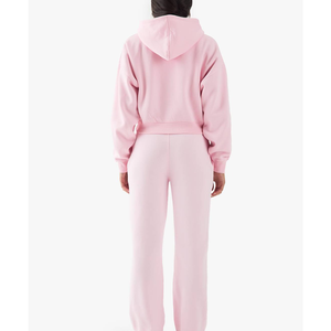 Sweat à capuche épais en tissu 2026, style streetwear, avec fermeture éclair, 3D embossé, 420 GSM, 100 % coton, pour adolescentes, mignon - Product Image 3