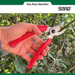 Sécateur de jardinage industriel SONO J304, robuste, à lames croisées, en acier au carbone, avec poignée en plastique ABS et revêtement PTFE, pour droitiers - Product Image 3