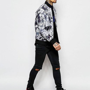 Blouson Bomber Unisexe Personnalisé en Soie Satinée de Haute Qualité, Style Sportif Printanier, avec Logo Brodé sur le Devant, Col Montant, Respirant - Product Image 5