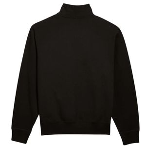 เสื้อสเวตเชิ้ตซิปหนึ่งในสี่สำหรับผู้ชาย สีดำ ผ้าฟลีซพรีเมียม แขนยาว สวมใส่สบาย อุ่นสบาย เหมาะสำหรับใส่ในชีวิตประจำวัน สไตล์สตรีทแวร์ - Product Image 2