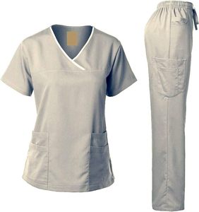 2026 New Style Eco-Friendly Hospital <b>Scrubs</b> Sets Nurse Uniform Fit Women Cotton Polyester Canvas Medical Nursing <b>Scrubs</b> Set - Product Image 1