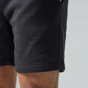 Ensemble sweat à capuche et short en molleton tricoté éco-responsable pour homme, style streetwear avec blocs de couleur, idéal pour l'hiver - Product Image 2
