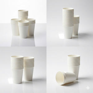 Vaso de Papel de Pared Simple Reciclable para Bebidas Calientes y Frías, Vaso Desechable Sostenible, Buen Precio - Product Image 3