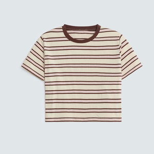 Camiseta de Verano para Mujer, Vintage, de Algodón Orgánico Lavado, Transpirable, Ligera, con Estampado Personalizado, Sostenible - Product Image 1