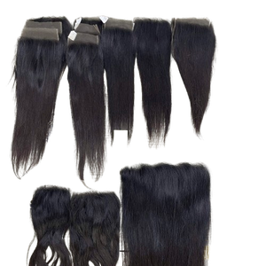 Nouveau produit phare : Cheveux humains Remy vietnamiens lisses, super double drawn, avec frontale et closure, disponibles en 5x5, 13x4, 13x6 pour dentelle HD - Product Image 1