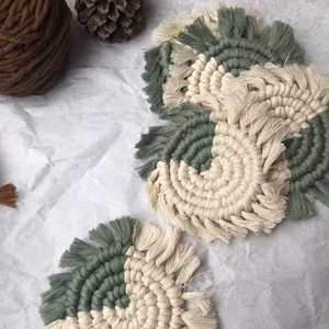 Dessous de verre en macramé de luxe Tapis de tasse en macramé Top Buy Tapis de décoration de table Tampons Accessoires de cuisine Décoration intérieure - Product Image 4