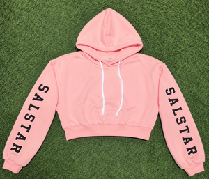 Sudadera con Capucha Corta para Mujer, con Logotipo Personalizado, Sudadera Rosa Extra Grande, Ropa Casual Urbana, Fabricante de Sudaderas con Capucha - Product Image 6