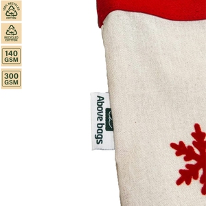 Pochette de Noël du Père Noël - 27x43x00 cm 140 GSM Coton Naturel avec Logo Personnalisé Teint 300 GSM Marque Personnalisée Taille Personnalisée OEM - Product Image 3