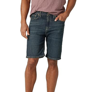 Shorts en jean pour hommes, personnalisés, délavés, bords bruts, style baggy, avec strass, streetwear, logo personnalisé - Product Image 5