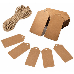 Wholesale Custom Kraft Paper Hang <b>Tags</b> Blank Gift <b>Tags</b> with String Eco Friendly Price <b>Tags</b> for Clothing Jewelry Packaging OEM - Product Image 1