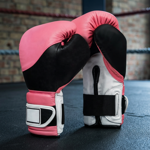 Force-Gants de Boxe MMA Sparring-Kickboxing Muay Thai Training Hommes et Femmes Adultes (10ozPink/White) - Product Image 1