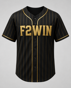 เสื้อเบสบอล F2WIN ผู้ชายสีแดงดำลายทางแขนสั้นซับเหงื่อออกแบบได้ตามต้องการชื่อทีมระบายอากาศได้ดีแห้งเร็ว - Product Image 2