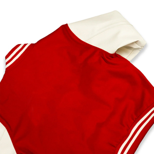 Chaqueta Varsity Personalizada con Logotipo, Estilo Casual Hip Hop Vintage, Chaqueta Bomber de Lana con Mangas de Cuero, Estilo Letterman para Invierno - Product Image 3
