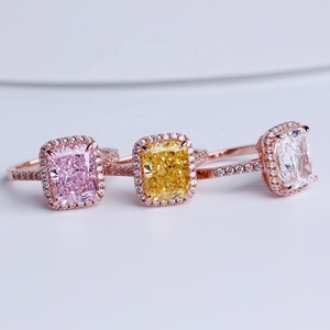 2023 fantaisie pierre de glace pilée bijoux de luxe 925 en argent Sterling déclaration grande bague de fiançailles pour les femmes bijoux de destin - Product Image 3