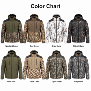 Chaqueta de Caza para Hombre MEGAMAPLE, de Tela Suave, Manga Larga, con Estampado Floral por Sublimación, Transpirable, que Absorbe la Humedad, de Poliéster/Algodón - Product Image 5