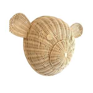 ของตกแต่งผนังรูปหัวไดโนเสาร์หวาย ไทรเซราทอปส์ ของตกแต่งแขวนผนังสำหรับเด็ก เฟอร์นิเจอร์เด็ก ห้องเด็ก วัสดุหวายเป็นมิตรกับสิ่งแวดล้อม สำหรับห้องเด็กอ่อน - Product Image 3