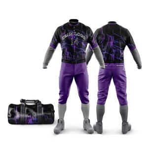Premium Heat-Transfer Printed <b>Baseball</b> Uniform Set Custom Logo <b>Jersey</b> Pants UV Protection 100% Polyester <b>Bulk</b> Team - Product Image 1