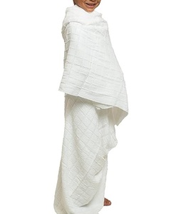 Nouvel ensemble Ihram pour enfants en pur coton 100% pour le Hajj et l'Omra, pour les prières, ensemble deux pièces pour hommes musulmans, tissu en serviette respirant, logo personnalisé - Product Image 2