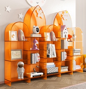 Customized Pmma Bookshelf Children's Acrylic Bookcase Acrylic Display Rack