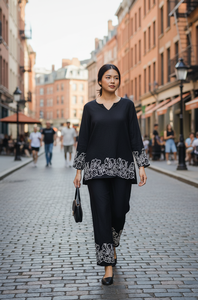 ชุดเซ็ตพรีเมียมแขนยาวสำหรับผู้หญิง เหมาะสำหรับใส่ทำงานและลำลอง มีจำหน่ายในราคาประหยัด - Product Image 4