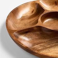 Plateau de service carré en bois de manguier de qualité supérieure à 5 sections pour les collations, les fruits secs, les apéritifs, les fêtes - Product Image 3