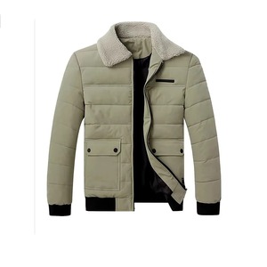 Custom <b>Men</b> <b>Winter</b> Puffer Jacket Sherpa Fleece Collar Quilted Padded Warm <b>Parka</b> Jacket Casual Slim Fit Thick Outdoor <b>Coat</b> <b>Men</b> - Product Image 1