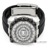 Rolax Herren Edelstahl Chronograph mit Laborgezüchteten Diamanten Sportuhr Antike Lünette Legierungsarmband 39mm Analog Quarz Gemischtes Design