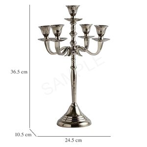 Five Arm Candelabra Candle Holder <b>Wedding</b> <b>Centerpiece</b> Decorative 5 Arm Candle Stand for Dining Table Home Party Event Decor - Product Image 2
