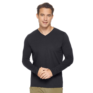 Camisetas de manga larga con cuello en V, último diseño, informales, de color sólido, para hombre, de verano, tejido de punto, personalizadas, suaves, para hombre - Product Image 3