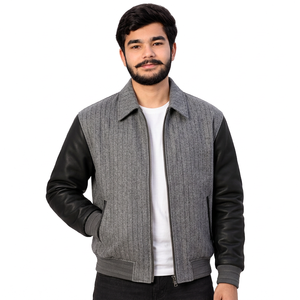 Factory Price custom school varsity <b>jacket</b> <b>fleece</b> <b>lining</b> <b>with</b> chenille patches regular fit for US Retailers - Product Image 5