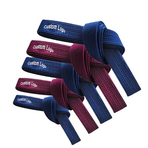 Ceinture articulée avec broderies personnalisées pour homme, accessoire d'arts martiaux et karaté, disponible dans toutes les tailles, plusieurs couleurs, livraison gratuite - Product Image 1