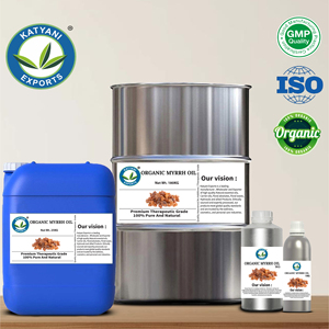 Huile essentielle de myrrhe biologique de qualité supérieure, naturelle, distillée à la vapeur, pour formulations cosmétiques et d'aromathérapie, exportateur en Inde - Product Image 2