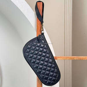 New Hand Tooled Quilted Sheepskin Leather <b>Concealed</b> Carry Gun Holster Case with Zipper Closure Western Style Gun Storage Bags - Product Image 5