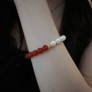 Natural <b>Red</b> Carnelian Baroque Pearl <b>Bracelet</b> Energy Vitality Protection Courage Boost Women Crystal Jewelry Gift - Product Image 2