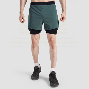 Men's New Fashion Casual Beach Swimming Trunks Breathable OEM Shorts <b>Mid</b> Waist Drawstring Closure Knitted Solid Worsted - Product Image 2