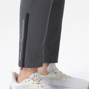 Pantalon de survêtement noir pour homme, taille élastique avec cordon de serrage, coupe décontractée, en coton tricoté mi-lourd, style printemps, nouveauté - Product Image 5