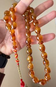 Cuentas de Oración Islámicas Hechas a Mano, Regalo Musulmán para el Eid, Tasbih con Tema de Búho y Ángel de Resina, Uttar Pradesh - Product Image 5